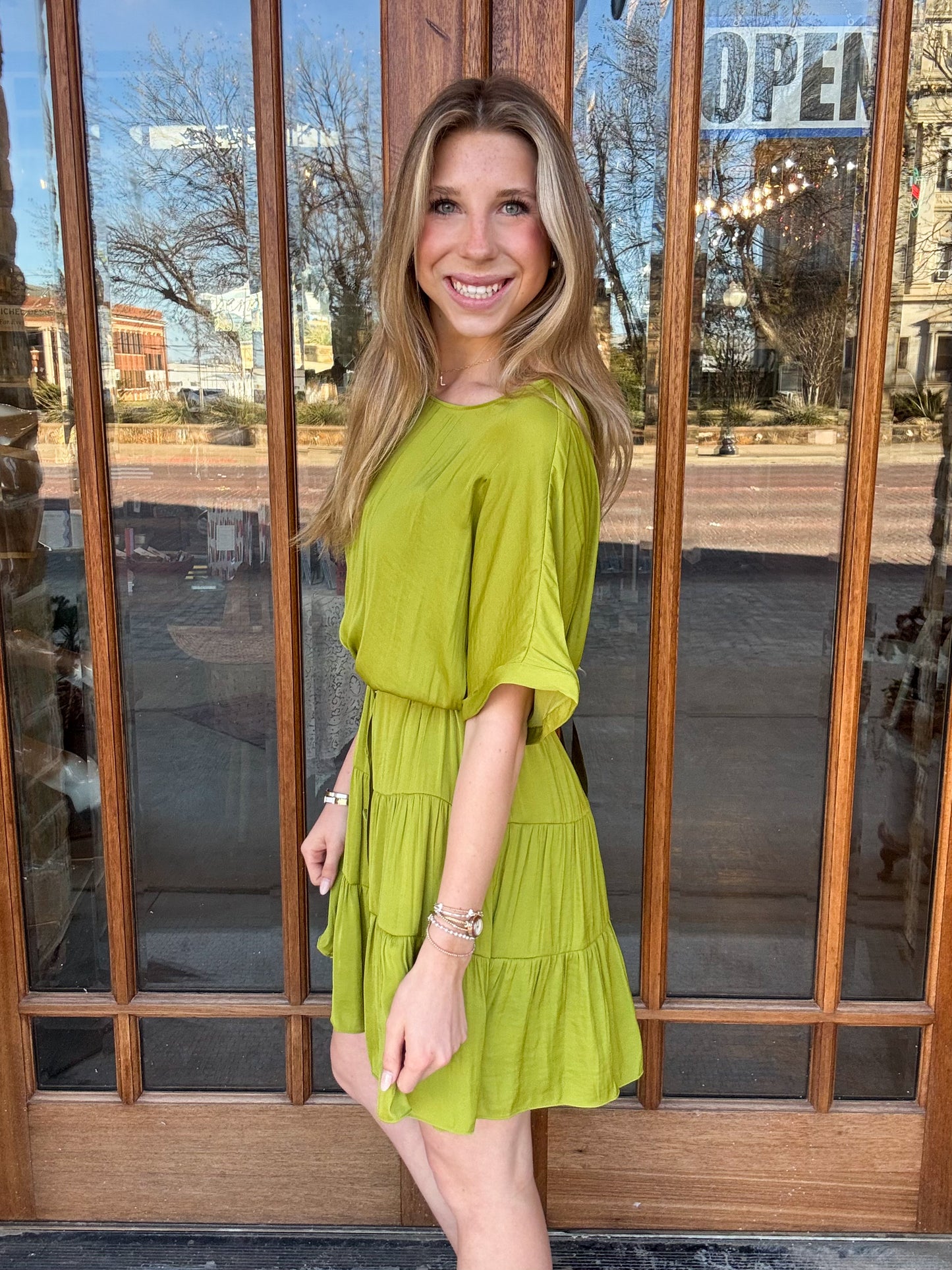 Shamrock Tiered Mini Dress