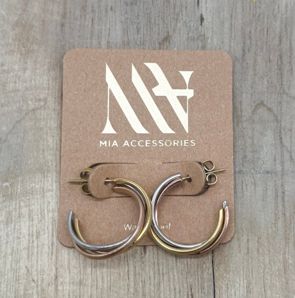 Earrings - Gold Plated Stainless Steel Hoop