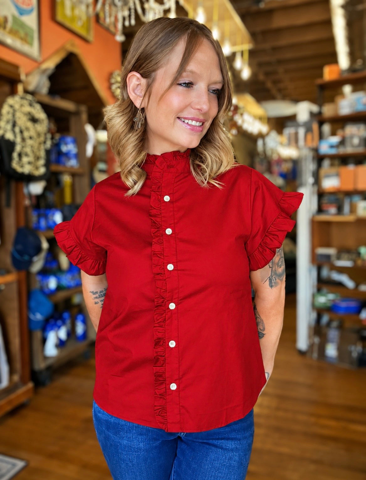 Blouse - Jodifl Harper Ruby Button Up