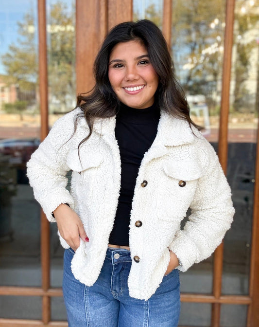 White Sherpa Jacket