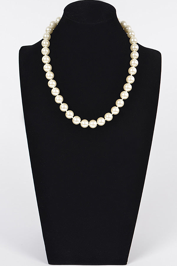 Jewelry | Necklace Ivory Simple Pearl Bead