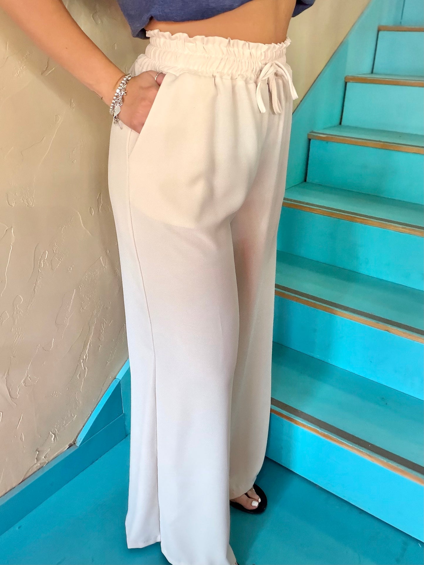 Trousers - Wide Leg Skort Pants