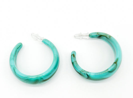 Blue Vintage Geometric Acrylic Earrings