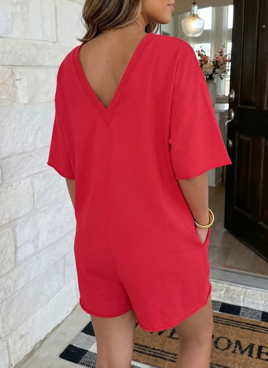 Romper - Cherry V-Back