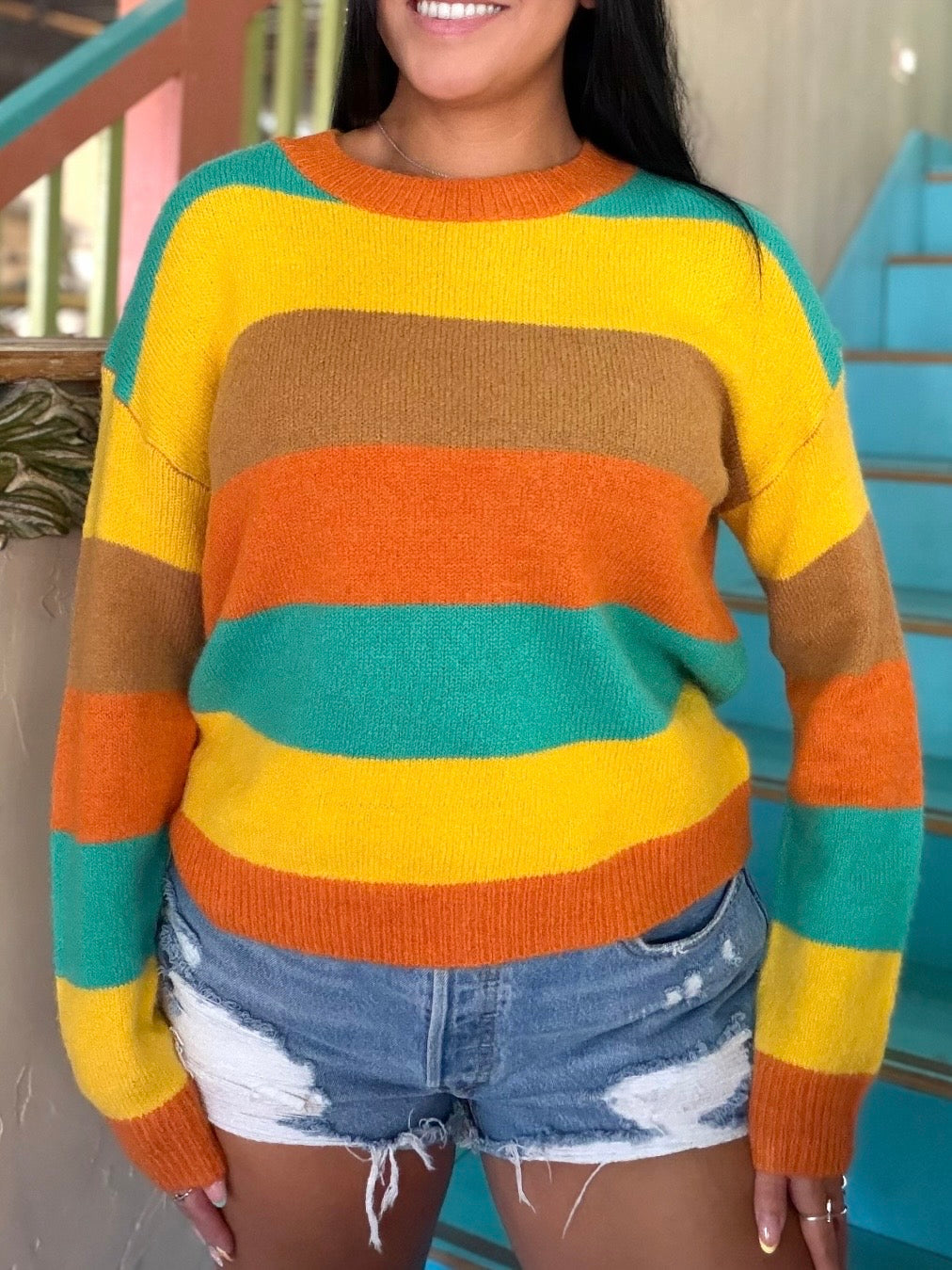 Sweater - Autumn Glow Colorblock