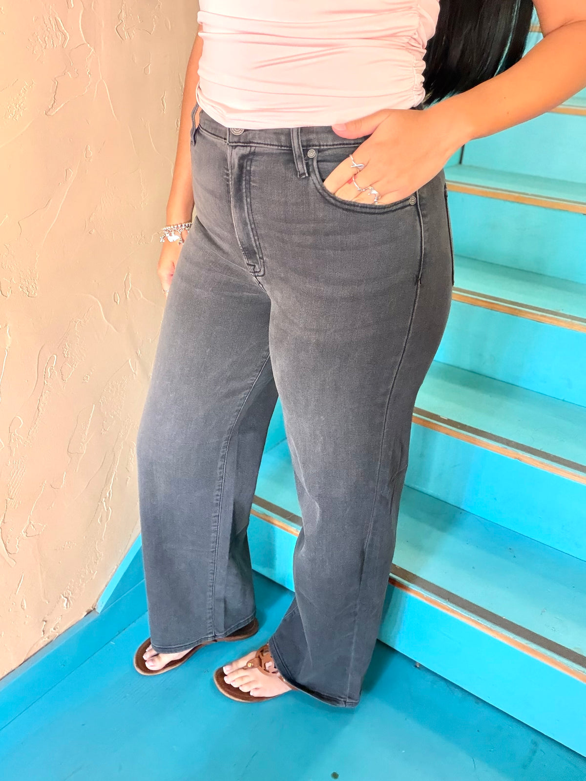 Pants - Black High Rise Dad Jeans