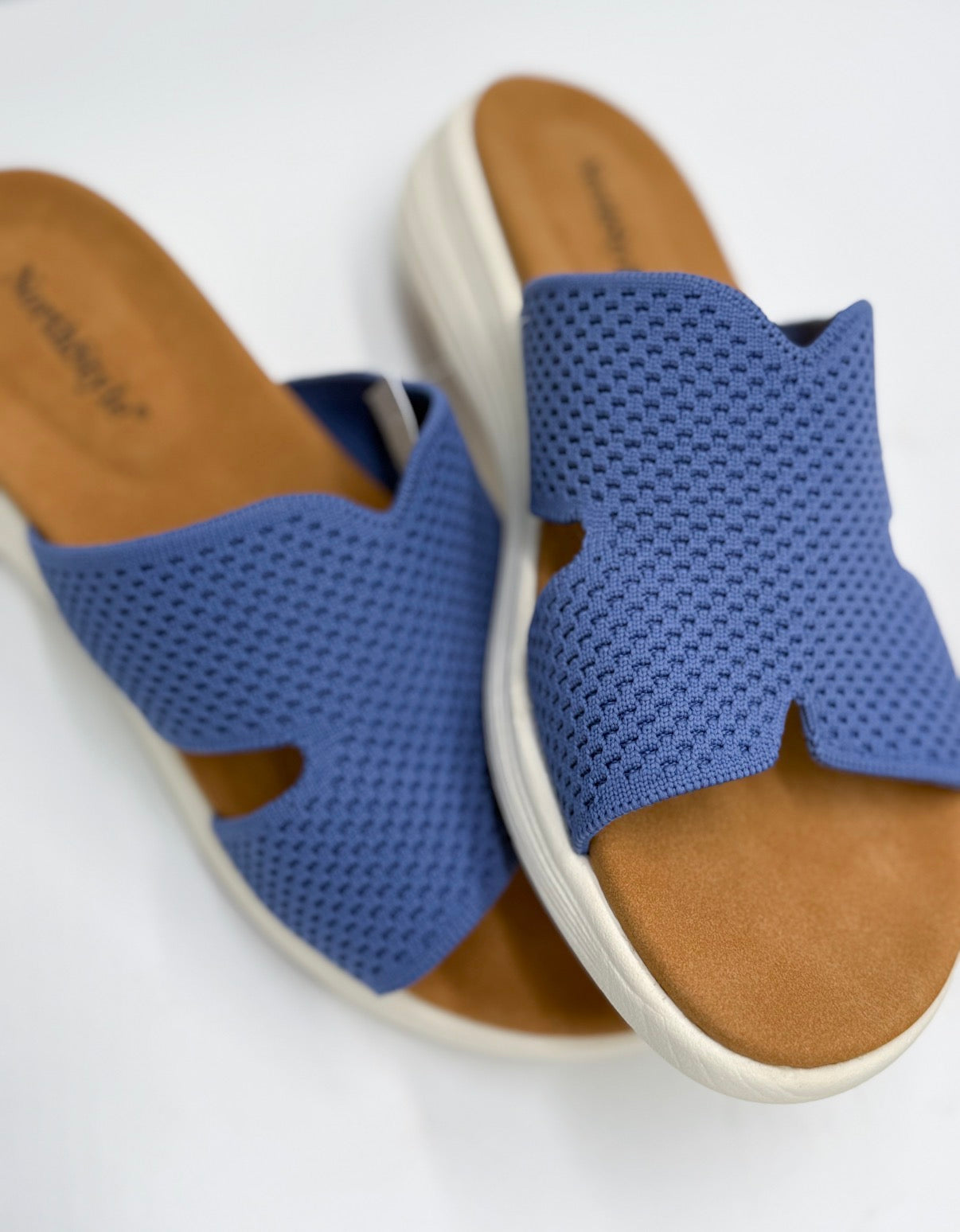 Sandal - Blue Textured Slide