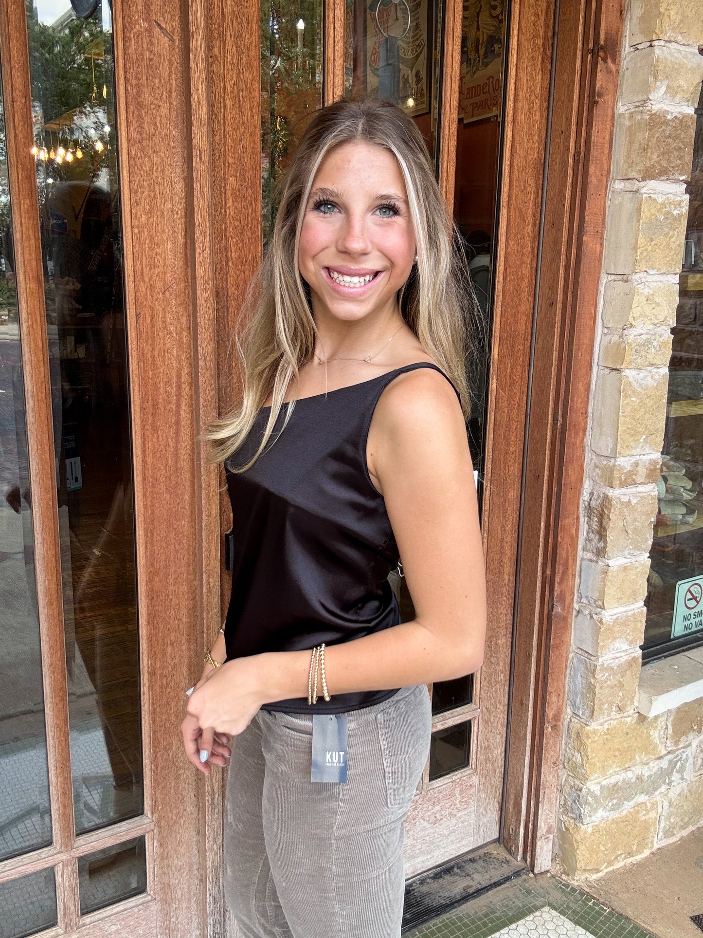 Tops | Blouse Satin One Shoulder Tank