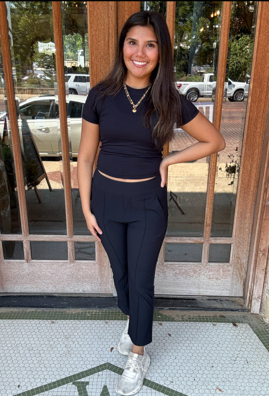 Athleisure | Pants Flare Black FlexFlow Germanium Kick