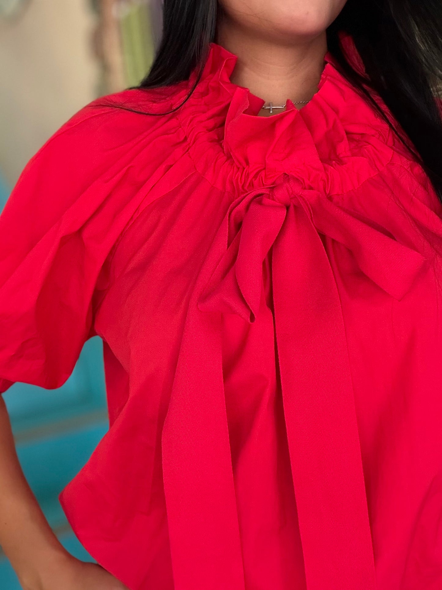 Blouse - Scarlet Convertible Bow