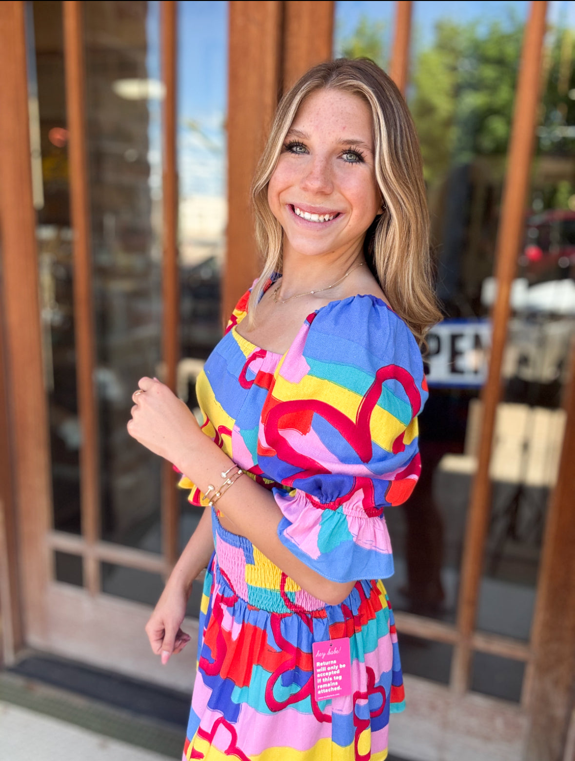 Sets | Buddy Love Crop Top/Mini Skirt Bright Floral Salsa Keeping It Casual