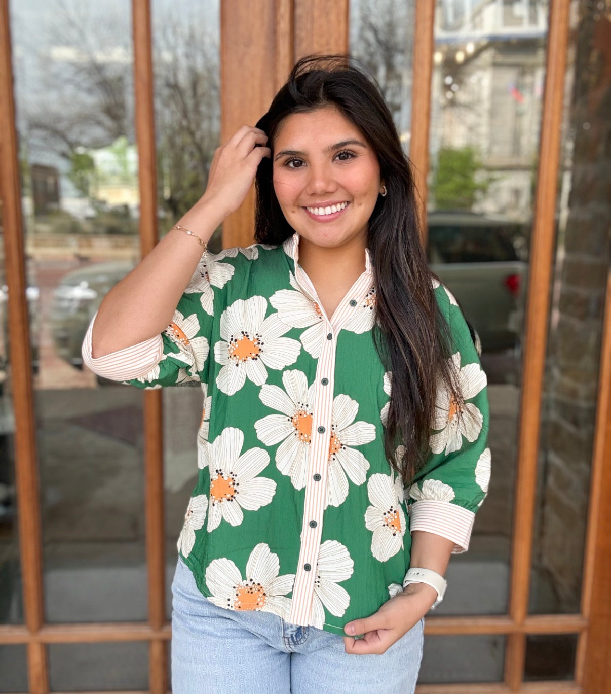 Blouse - Button Down Floral