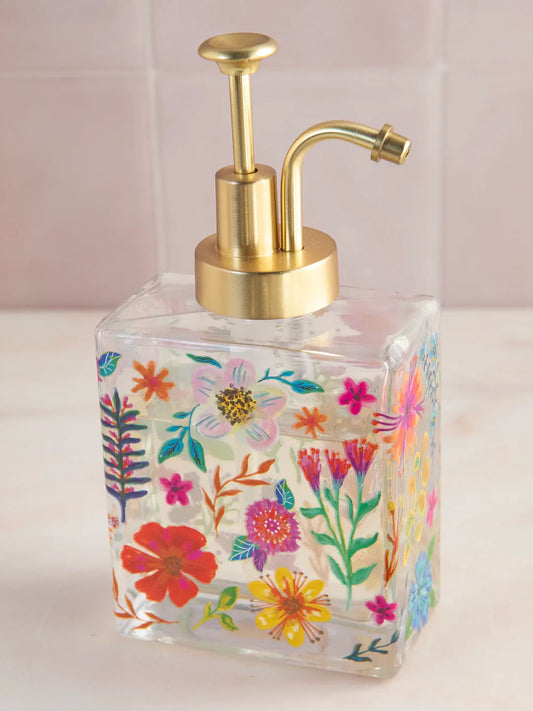 Soap Dispenser - Foral Glass