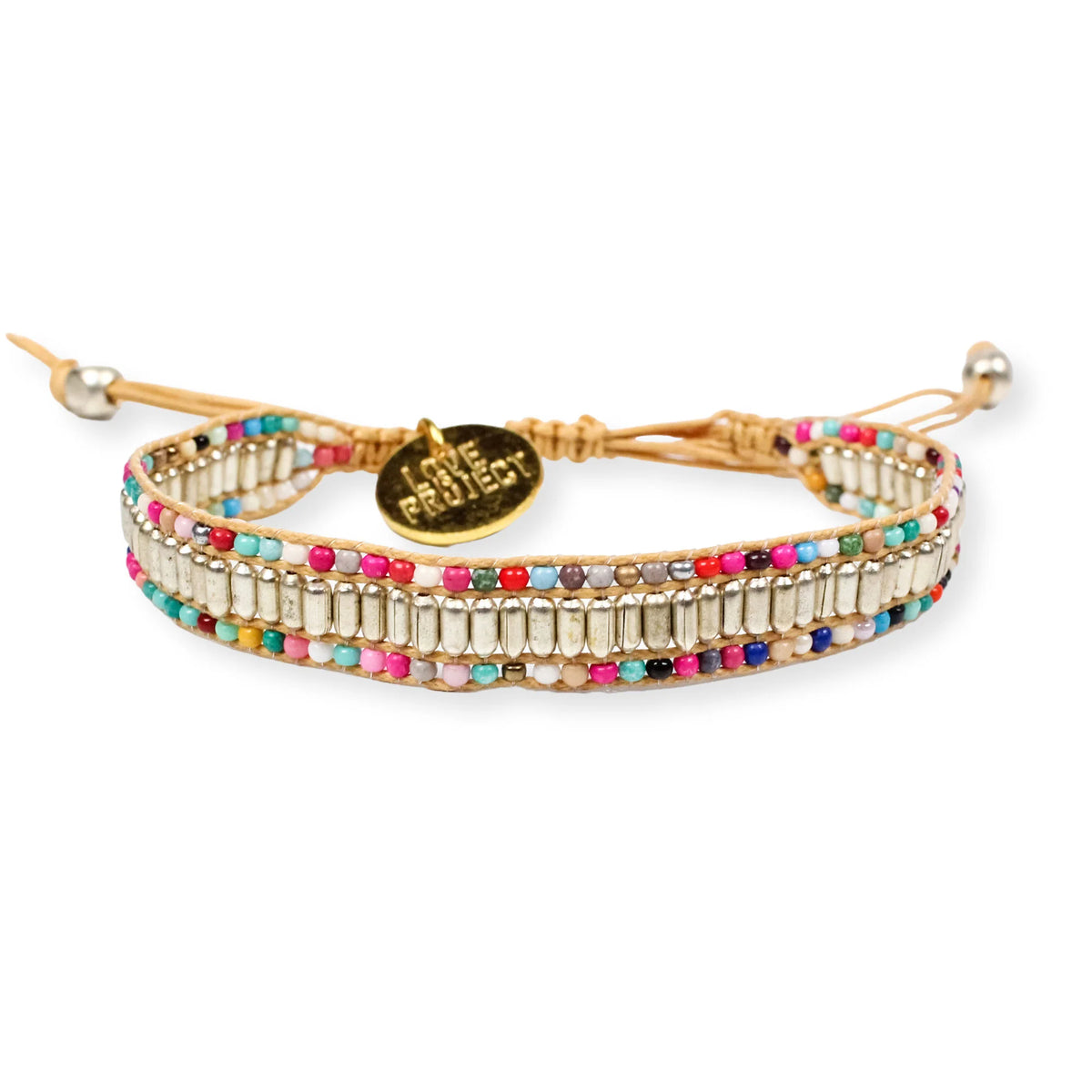 Bracelets | Skinny Silver Darjeeling Double Rainbow Bracelet