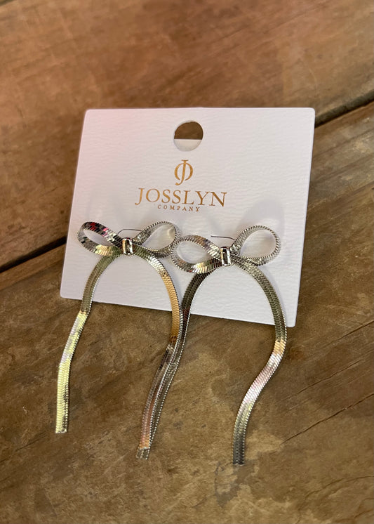 Jewelry | Earrings Silver Festival Bow Snake Chain