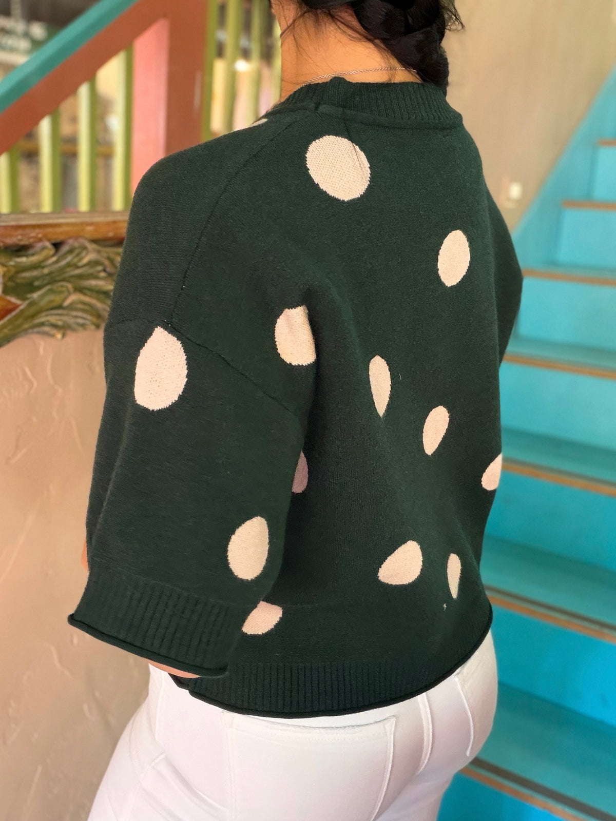 Sweater - Polka Dot Hunter Round Neck