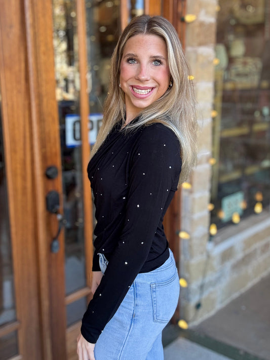 Karen Kane Blouse Embellished Drape