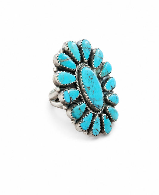 Ring - Turquoise Cluster Statement