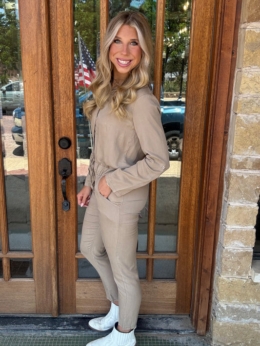 Jumpsuit - Tencel Button Down