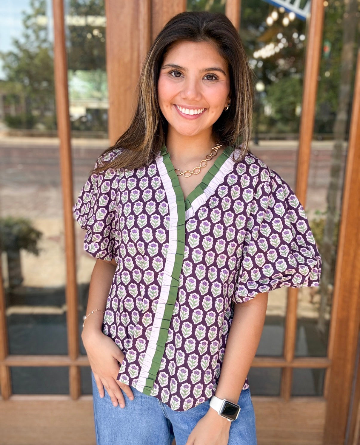 Blouse - Jodifl Lavender Garden
