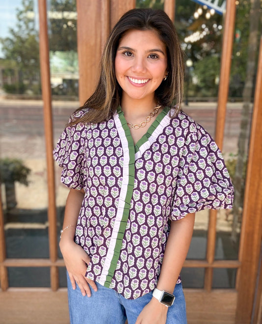 Blouse - Jodifl Lavender Garden