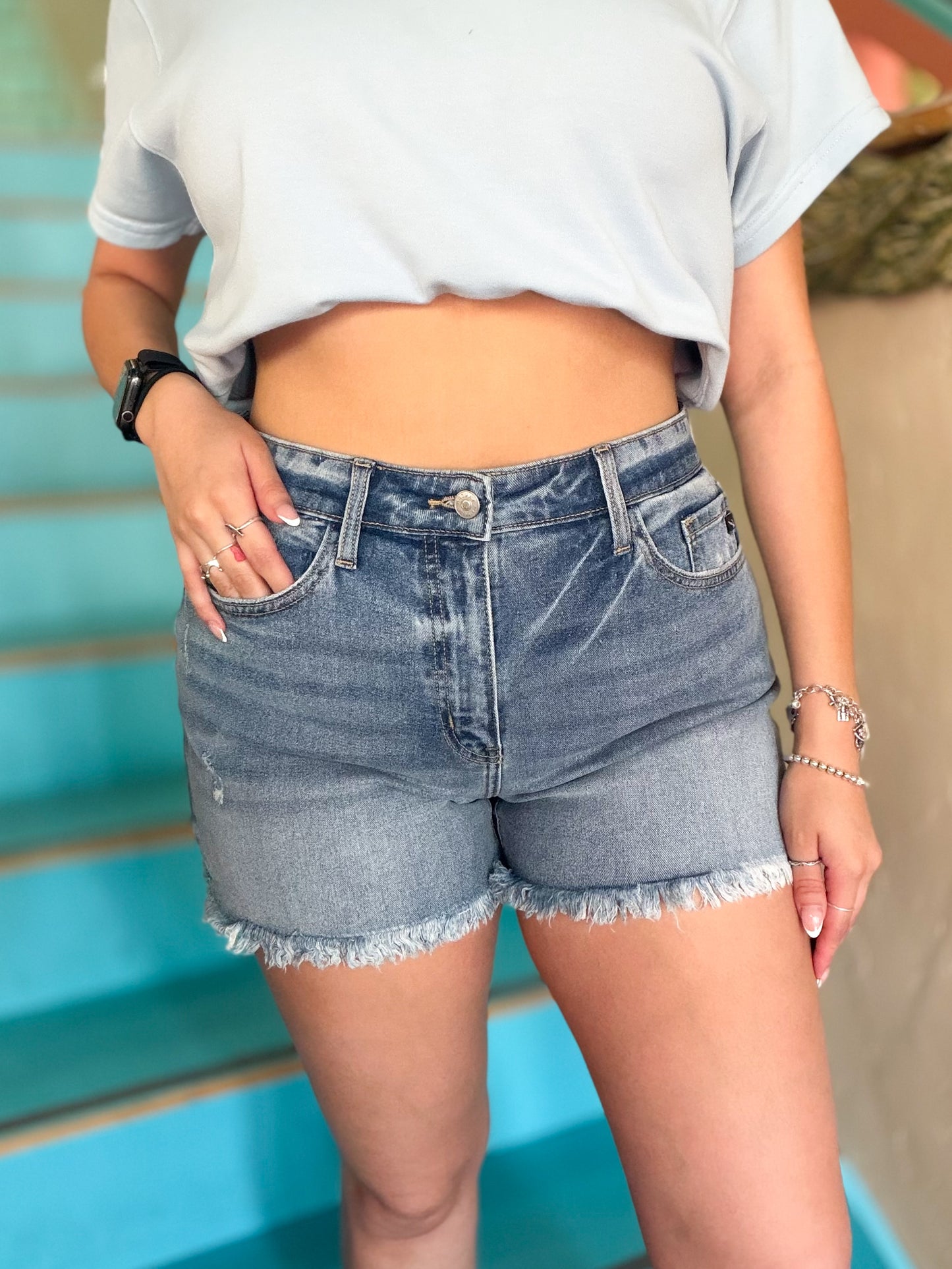 KanCan Shorts -  High Rise Mom