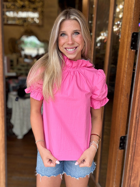 THML Top - Pink Poplin