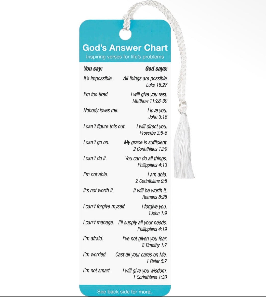 Bookmark - God's Answer Chart