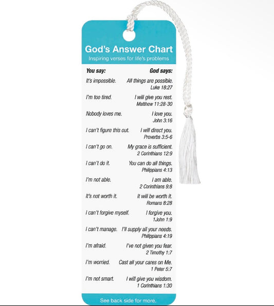 Bookmark - God's Answer Chart