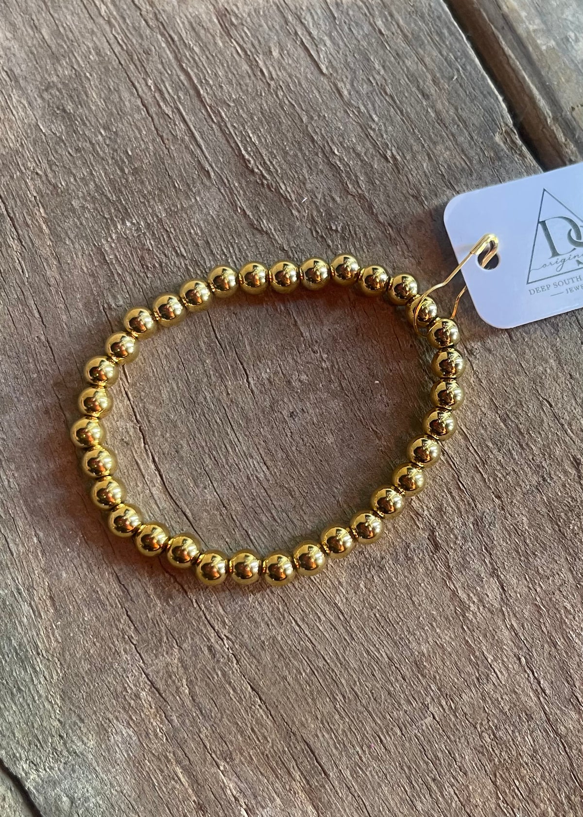 Bracelet | Gold Waterproof Stainless Steel Beaded Bracelets