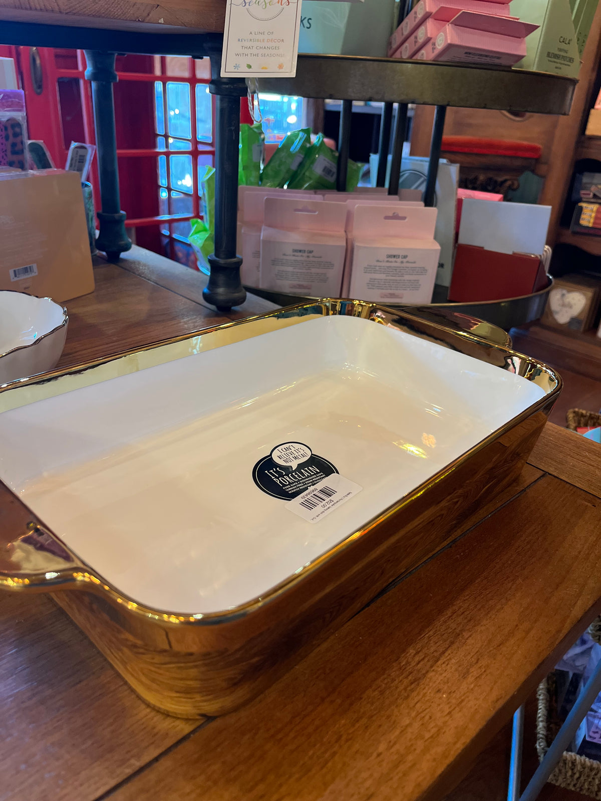 TableTop | Rectangular baking dish with Gold Detail