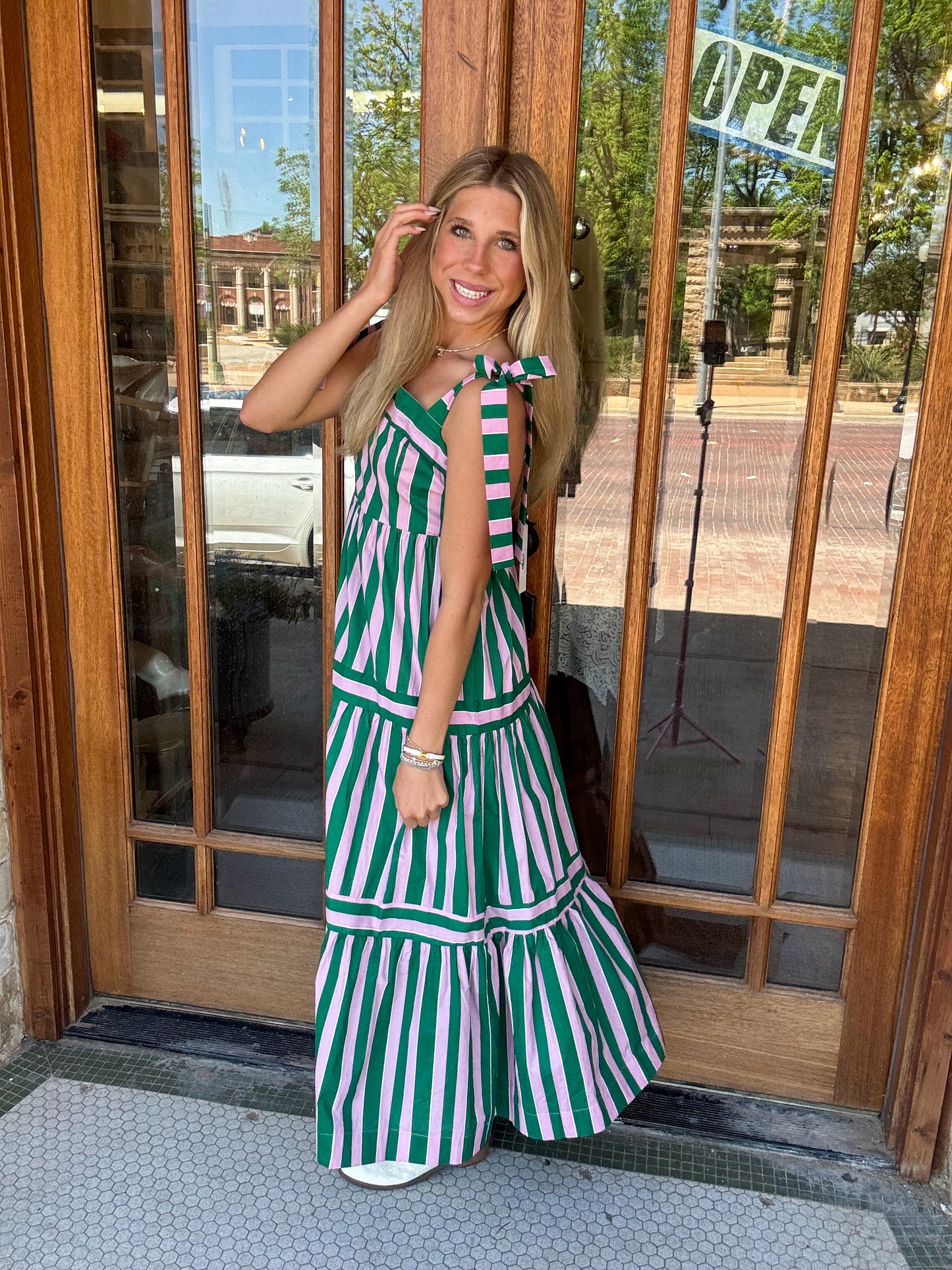 Dress - Sherbert Striped Tiered Maxi