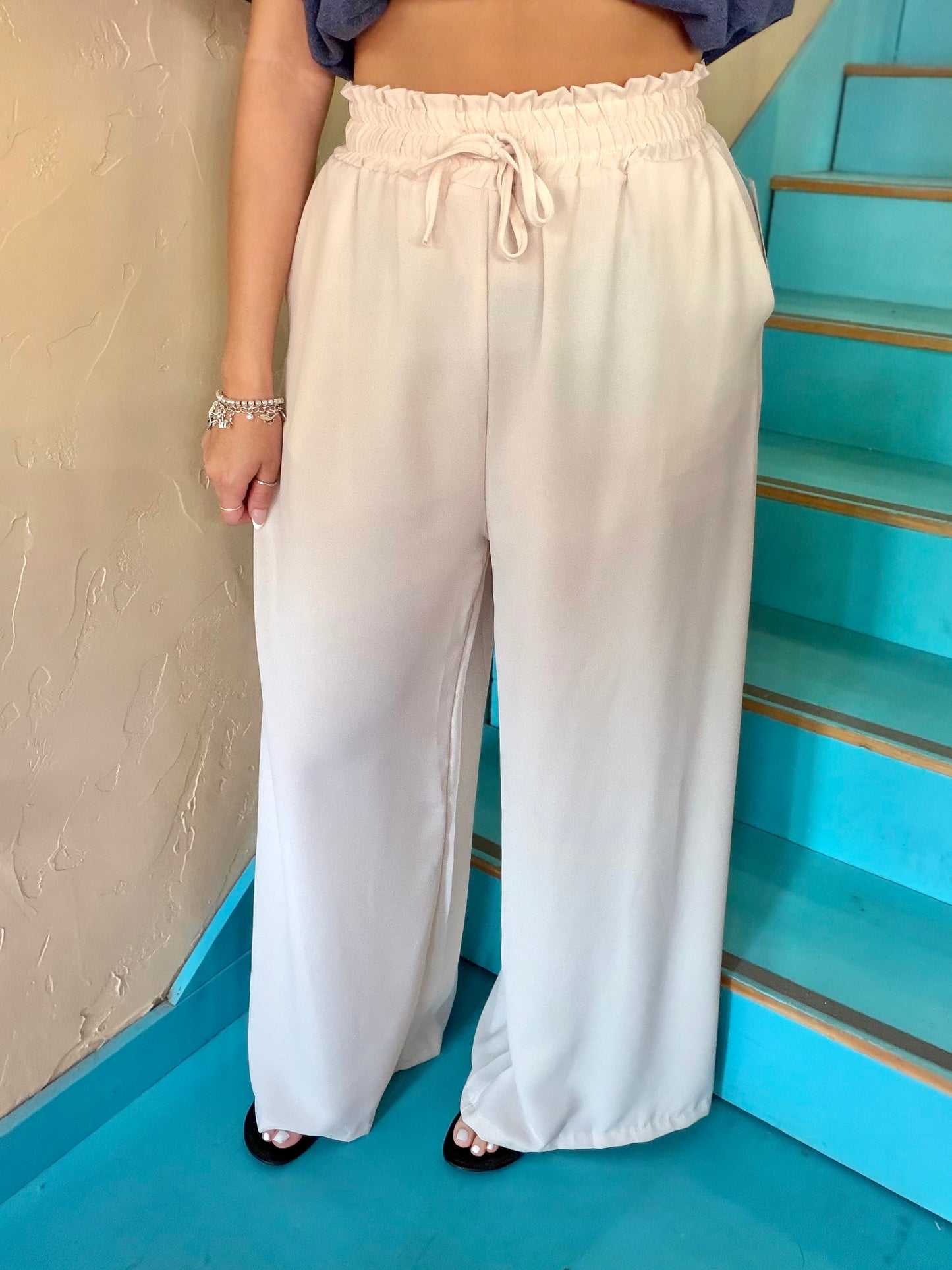 Trousers - Wide Leg Skort Pants