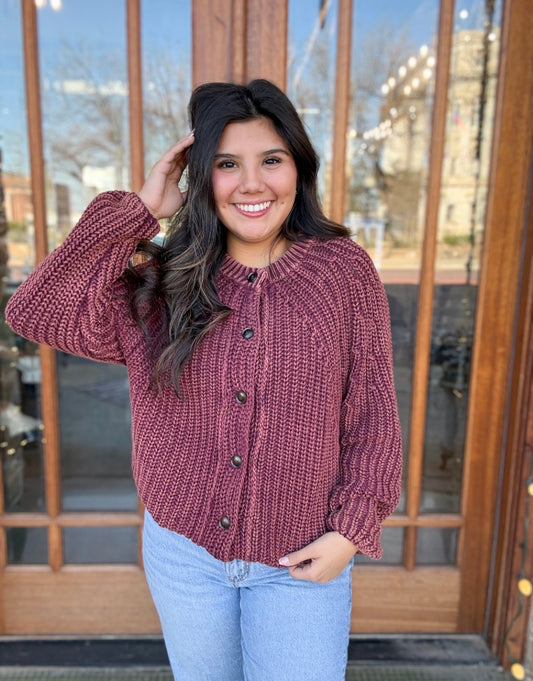 Chunky Knit Sweater Cardigan