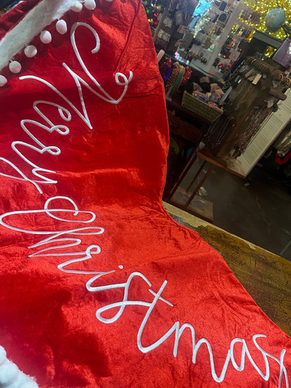 Holiday | Fabric Christmas Pom Pom Tree Skirt