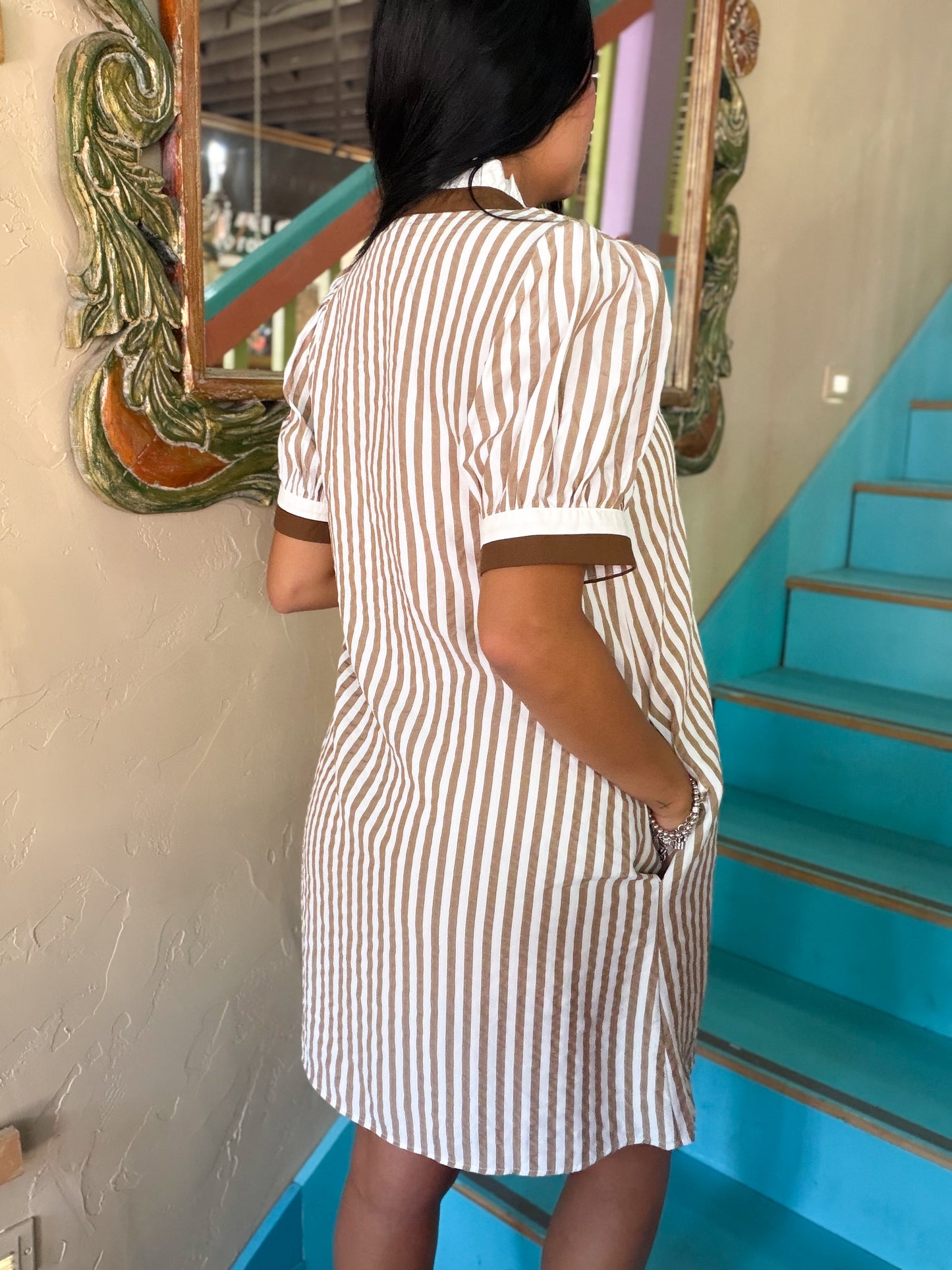Dress - Jodifl Coffee & Cream Midi