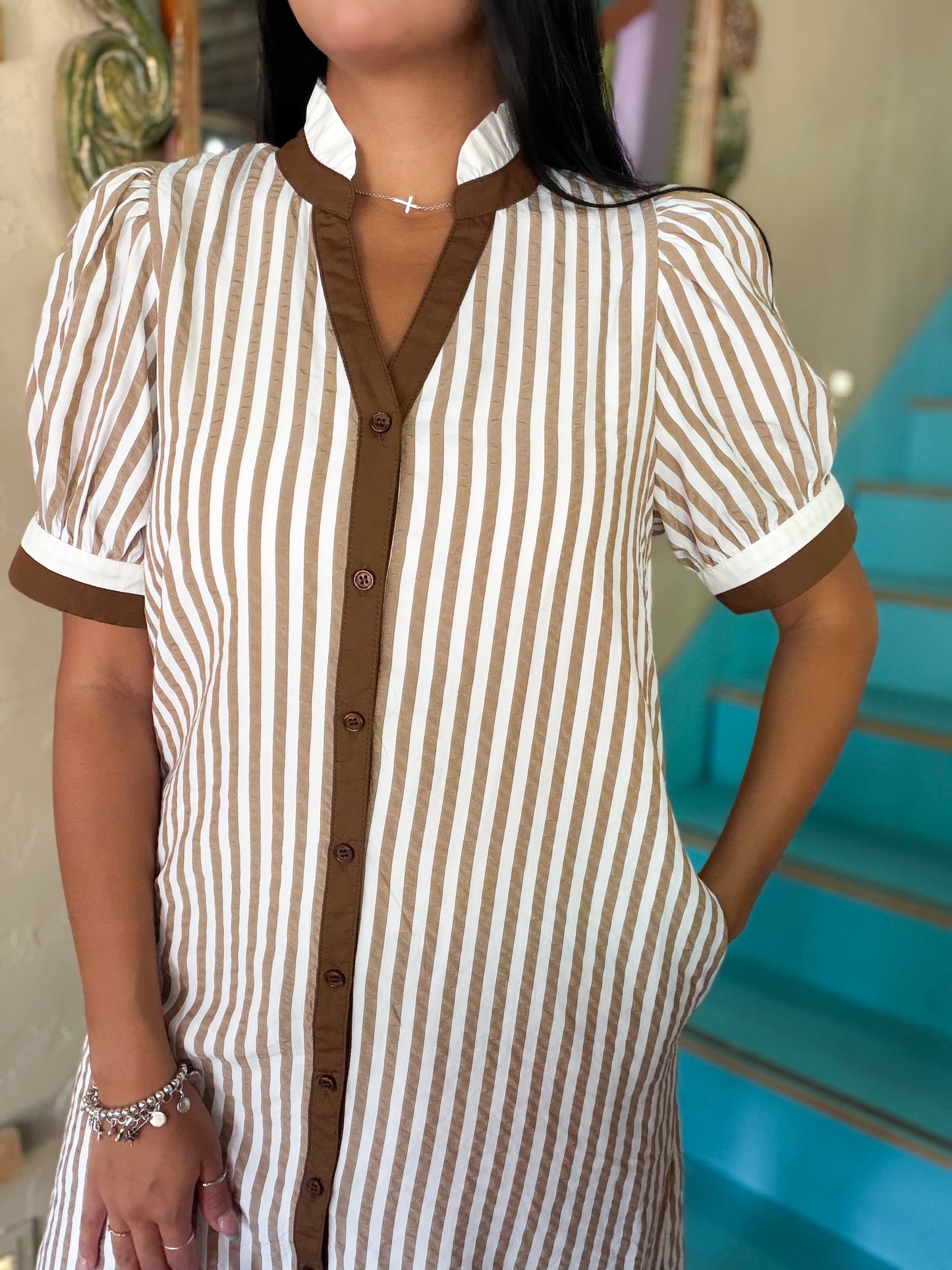Dress - Jodifl Coffee & Cream Midi