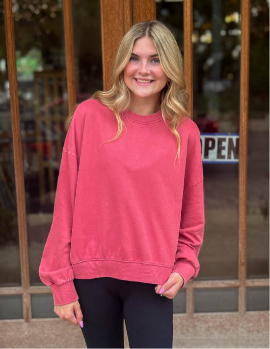 Tops | Sweatshirt Pink Washed