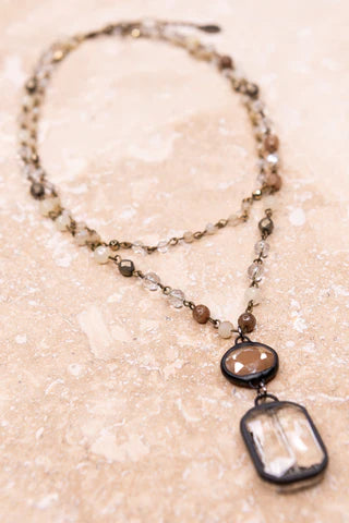 Necklace | Micah Bronze Taupe Necklace