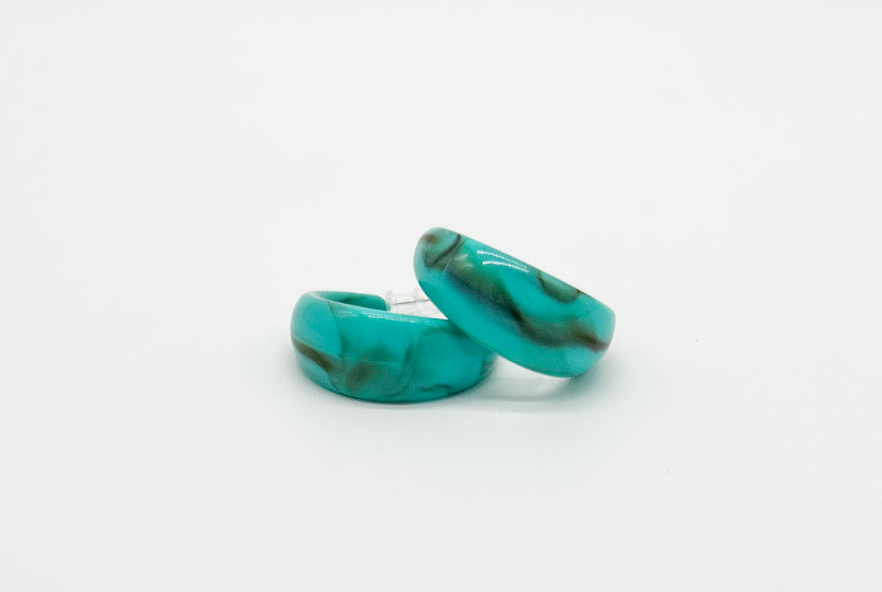 Blue Vintage Geometric Acrylic Earrings