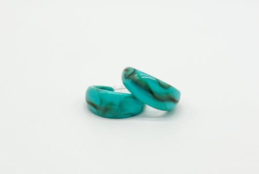 Blue Vintage Geometric Acrylic Earrings