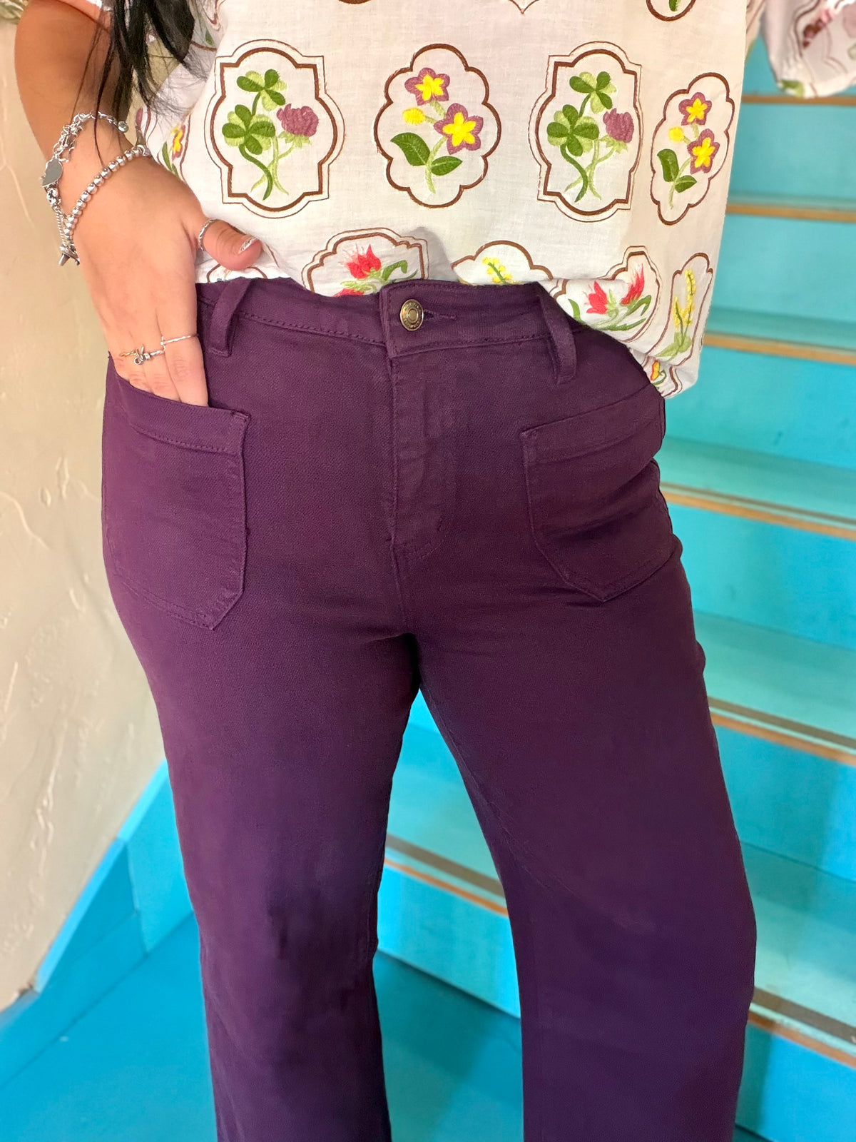 Jeans - Mica High Rise Plum