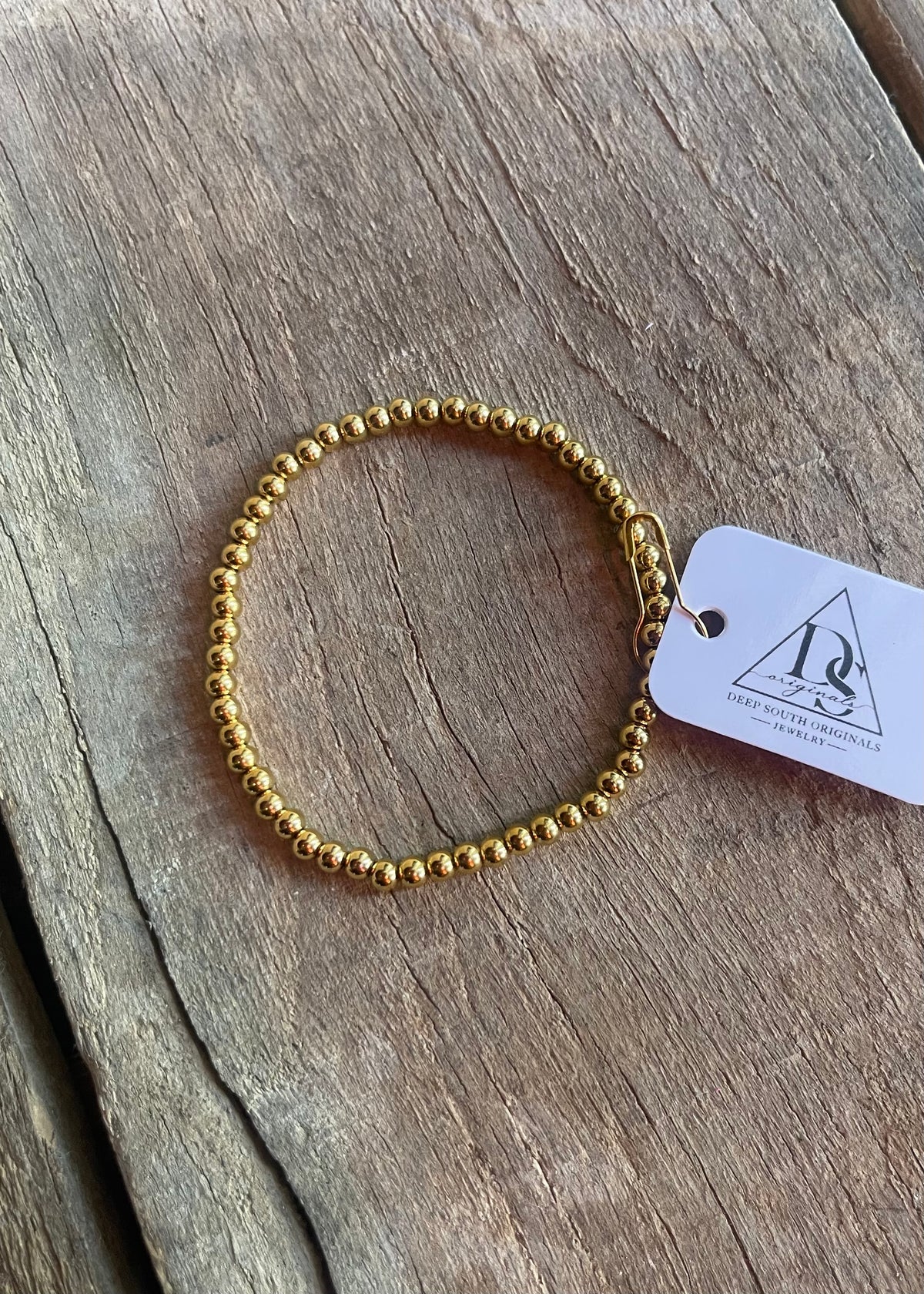 Bracelet | Gold Waterproof Stainless Steel Beaded Bracelets