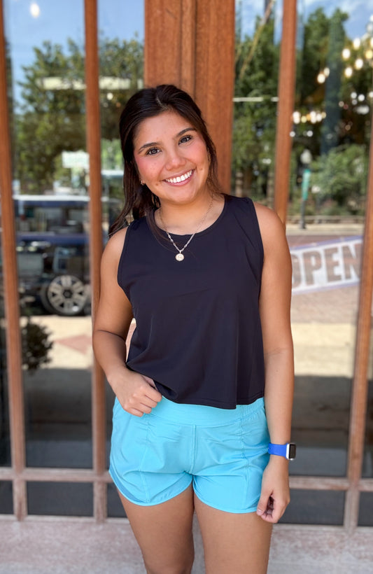 Athleisure | Shorts Stretch Highlight Blue 3 inch Length