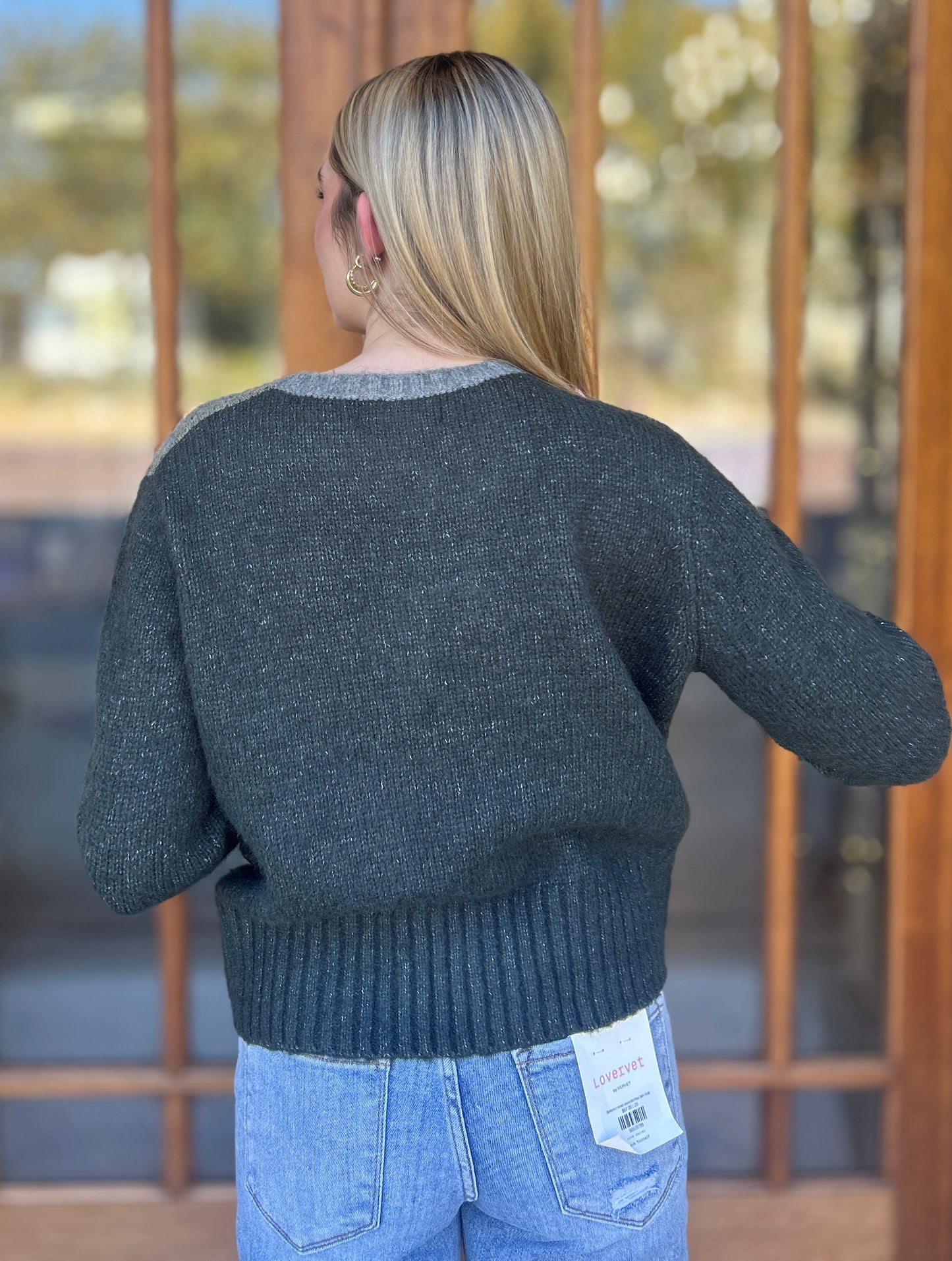 Tops | Sweater Camo Print Color-Blocked