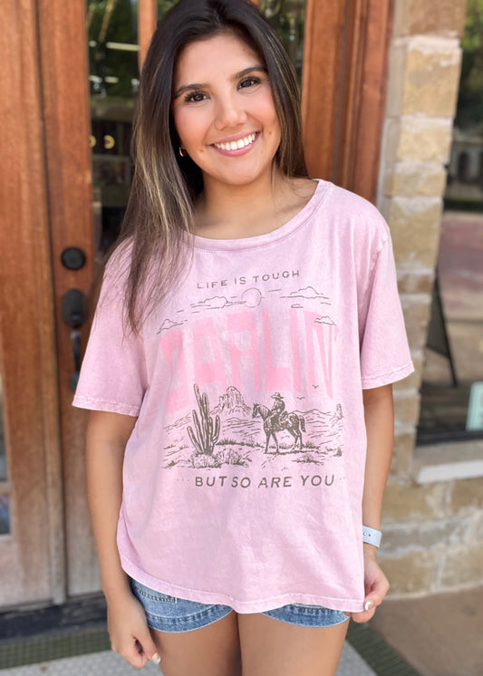 Tops | Tee Darlin Mineral Light Pink Graphic
