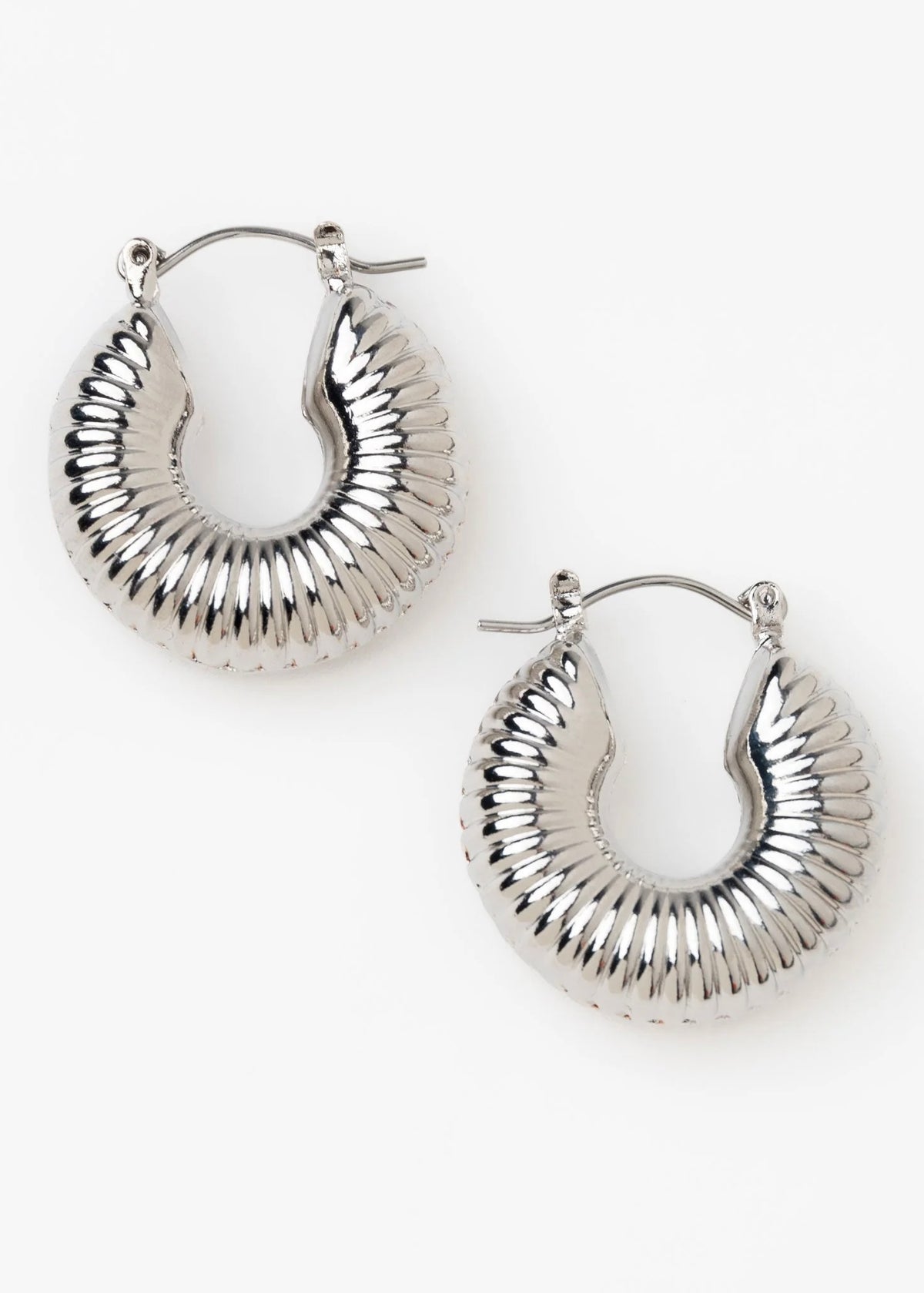 Earrings | Chunky Textured Hoop Earrings