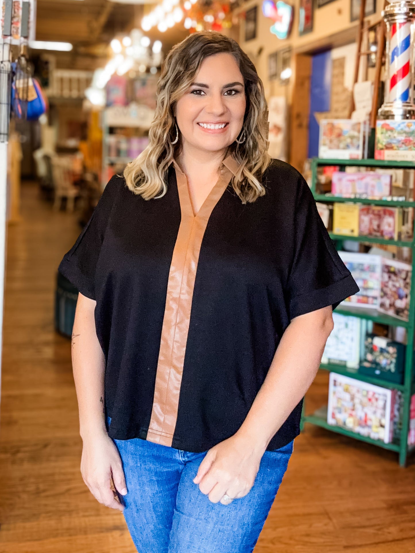 Blouse - Jodifl City Luxe Contrast