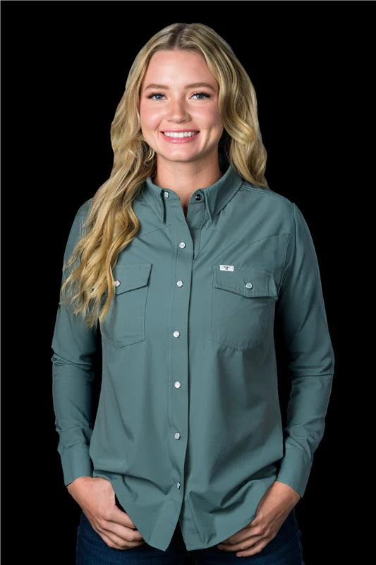 Snap Shirt - Pearl Snap Aqua