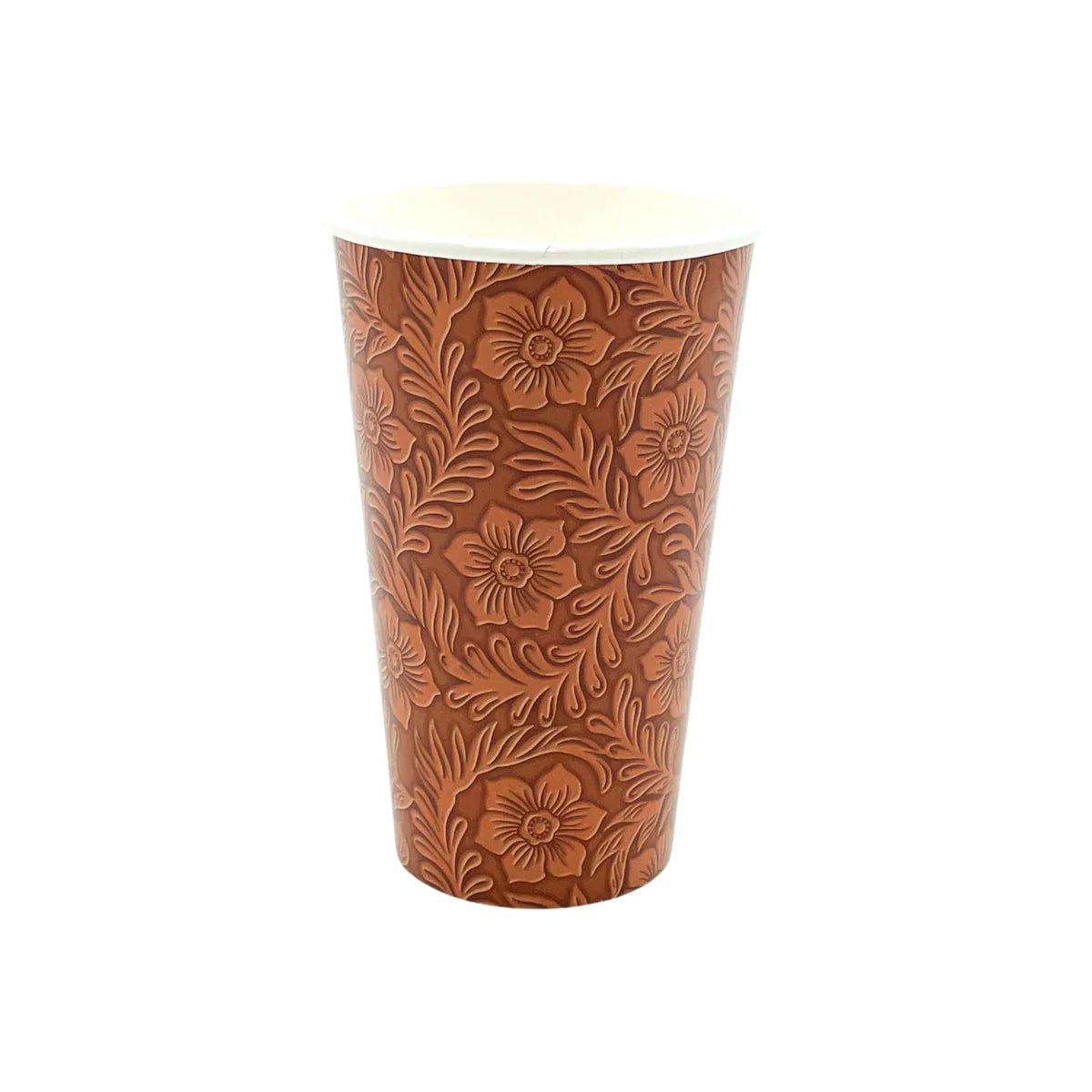 Tabletop | Paper Party Cups - Floral Tooled Leather